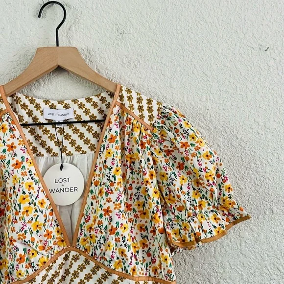 Lost & Wander Spring Sunrise Midi Dress NWT - Picture 6 of 16